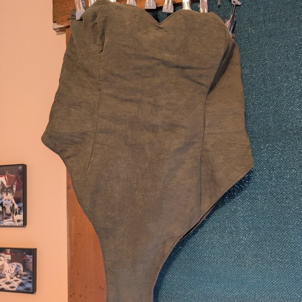 Homemade Suede-like Green Poison Ivy Cosplay One Piece Size Med